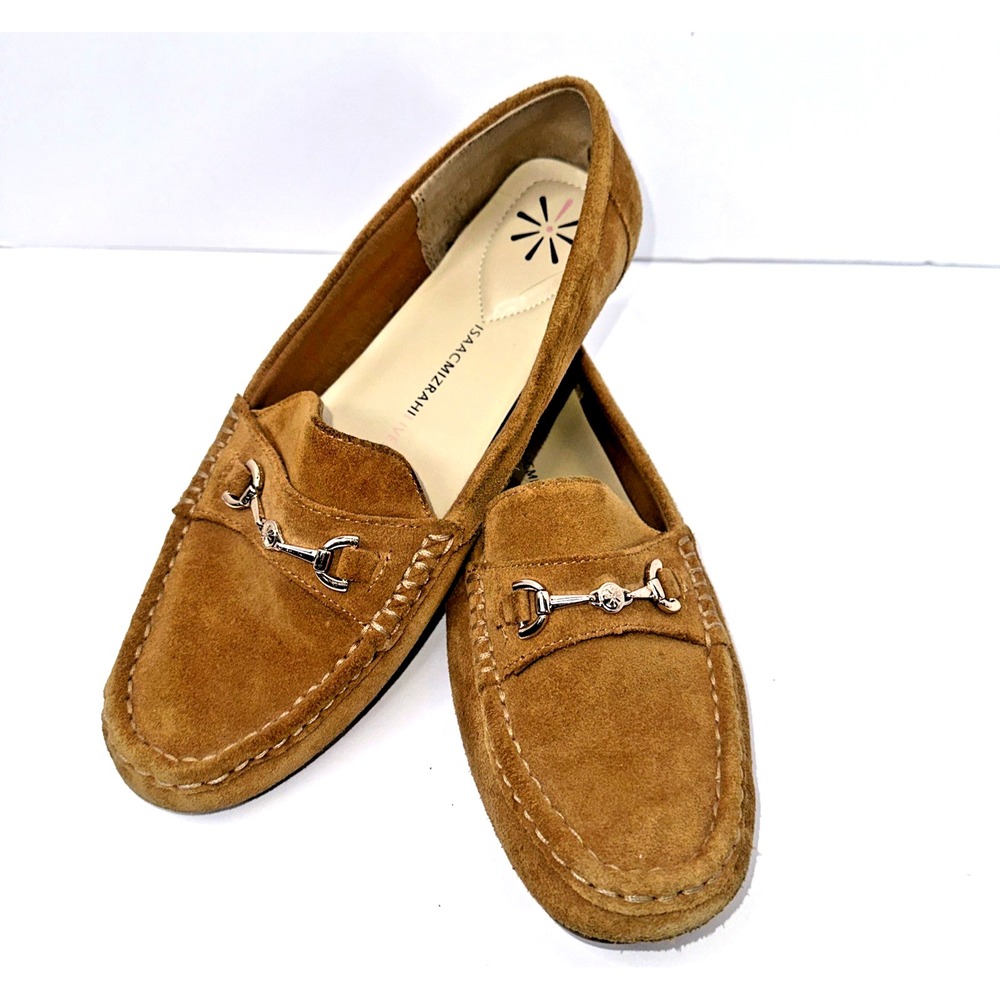 Isaac Mizrahi Live! Annie Tan Suede Driving Moccasin Loafer Women's Size 10W